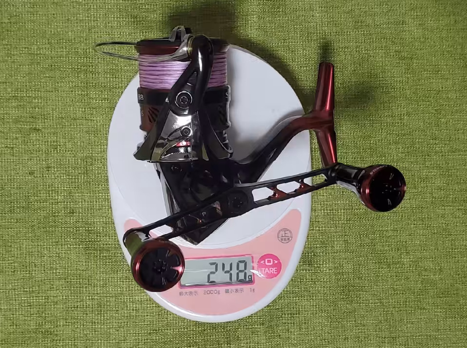 ゴメクサスセフィア専用ハンドルに付きの重さ