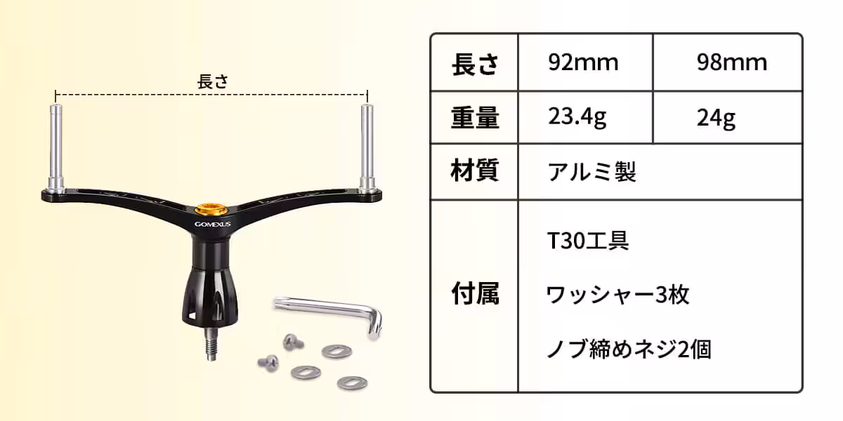 ゴメクサス　ハンドル MDY