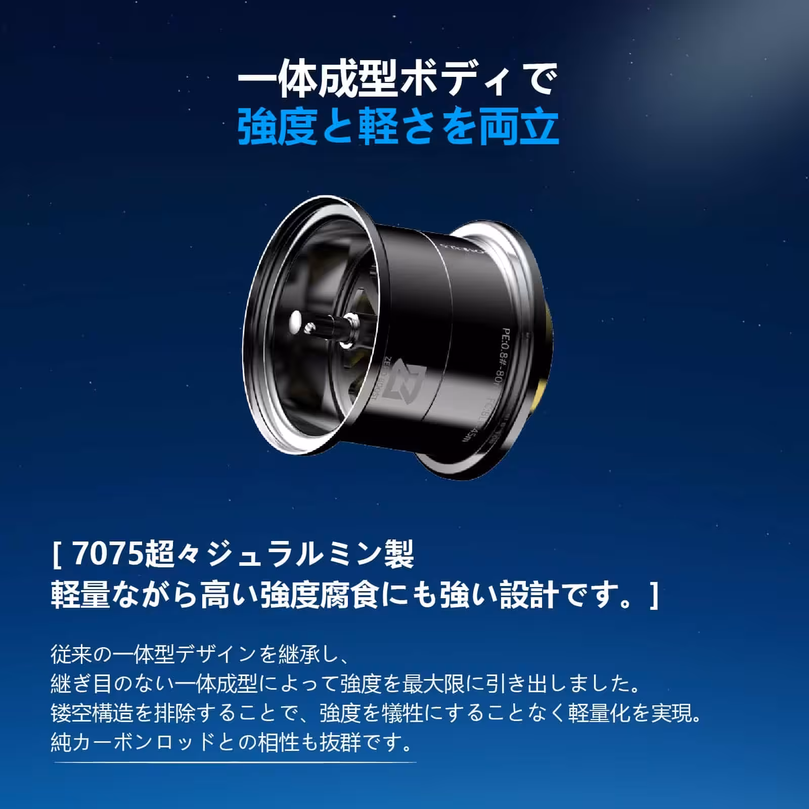 強度と軽さを両立。