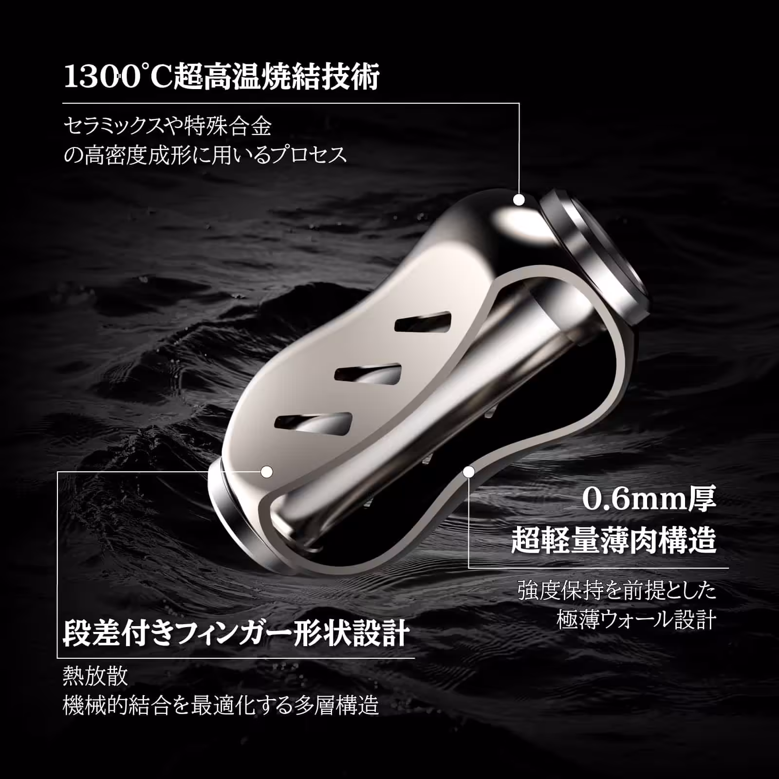 ゴメクサス チタン製 ハンドルノブ